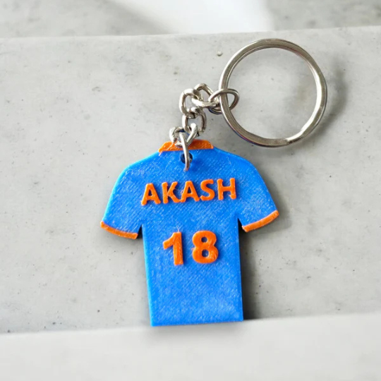 India Jersey Keychain (With Customized Name and Jersey Number)