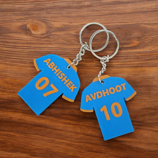 India Jersey Keychain (With Customized Name and Jersey Number)