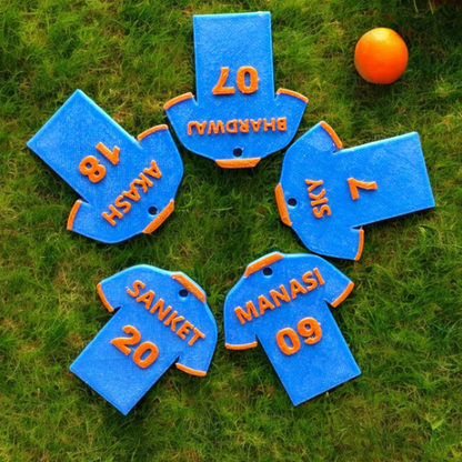 India Jersey Keychain (With Customized Name and Jersey Number)