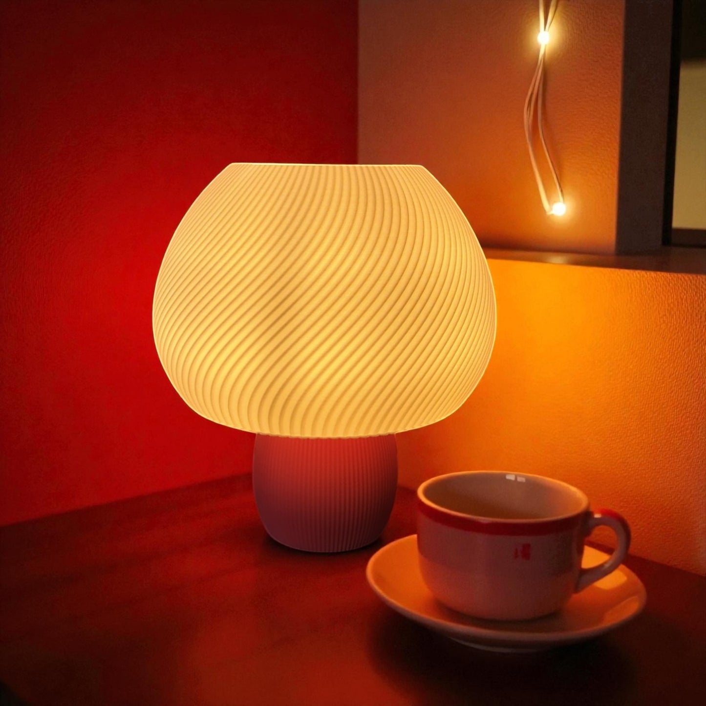 Rippled Mushroom Lamp