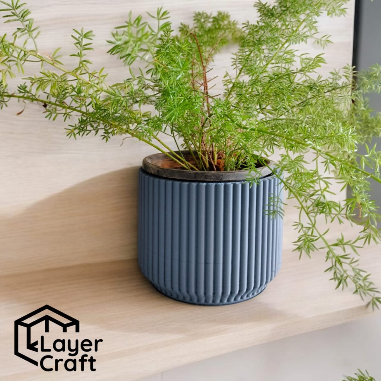 Elegant Ribbed Planter