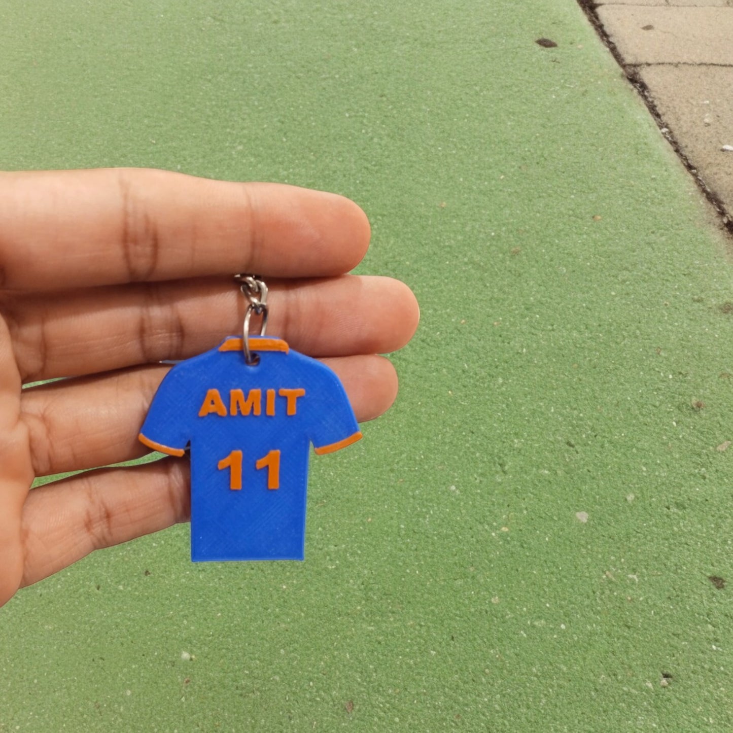 India Jersey Keychain (With Customized Name and Jersey Number)