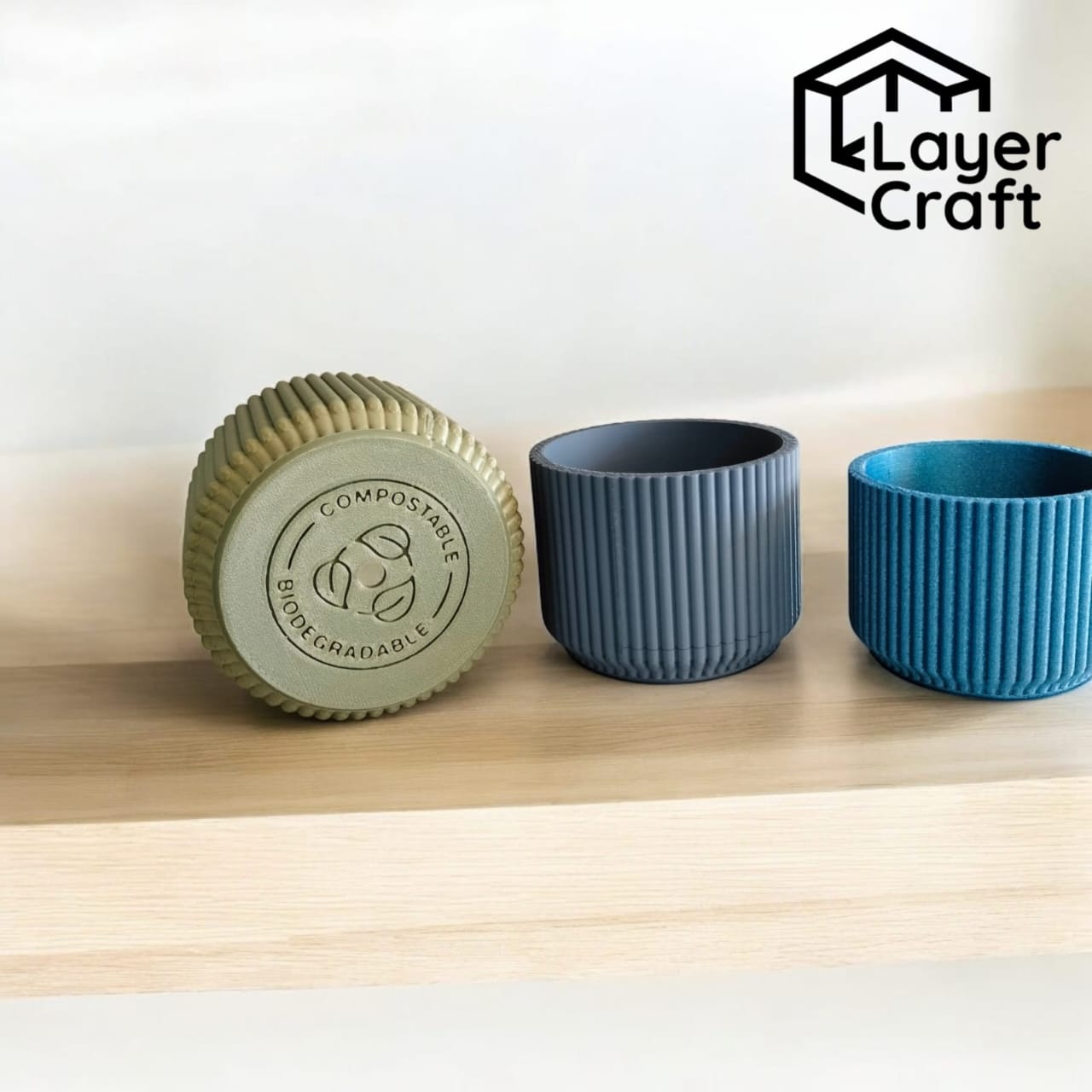 Elegant Ribbed Planter