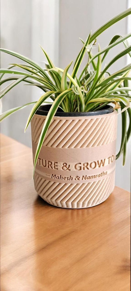 Spiral Ribbed Planter
